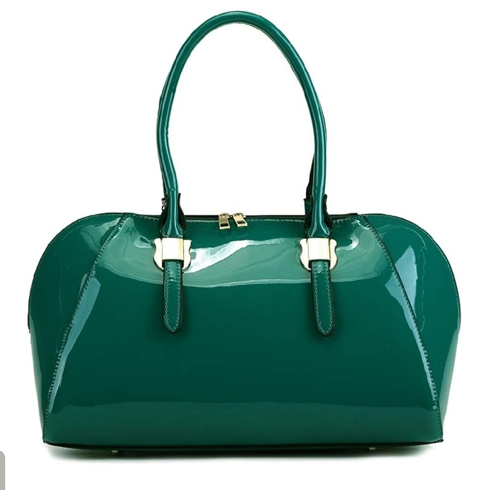 Gorgeous Unique Emerald Domed Satchel